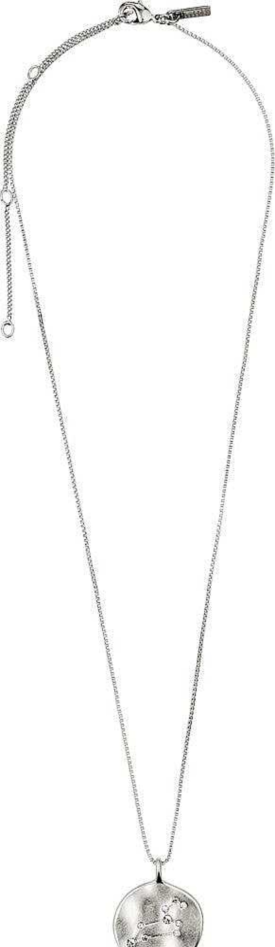 Necklaces Pilgrim Jewellery | Leo Zodiac Sign Necklace - Silver Plated - Crystal