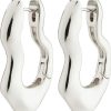 Earrings Pilgrim Jewellery | Wave Recycled Wavy Earrings - Silver Plated