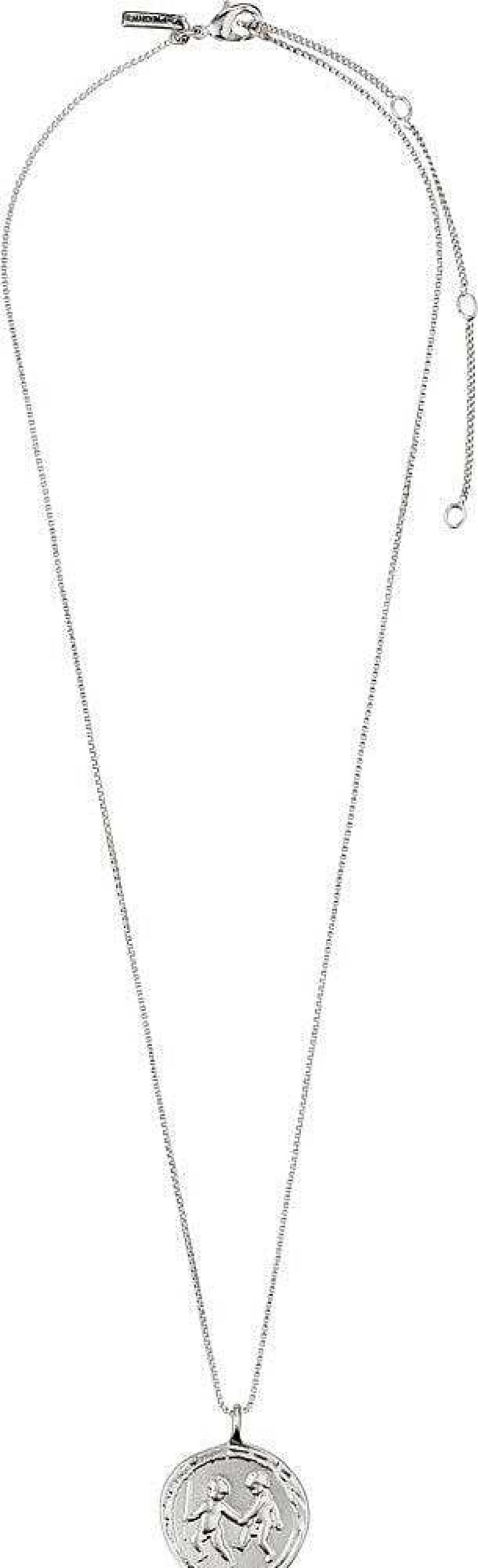 Necklaces Pilgrim Jewellery | Gemini Zodiac Sign Necklace - Silver Plated - Crystal