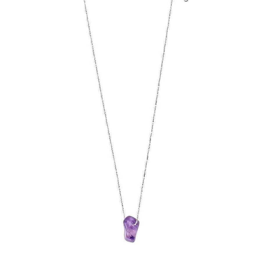 Necklaces Pilgrim Jewellery | Chakra Necklace - Silver Plated - Third Eye - Amethyst