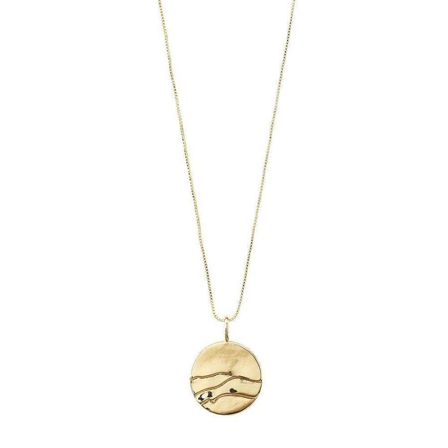 Necklaces Pilgrim Jewellery | Heat Recycled Coin Necklace - Gold Plated