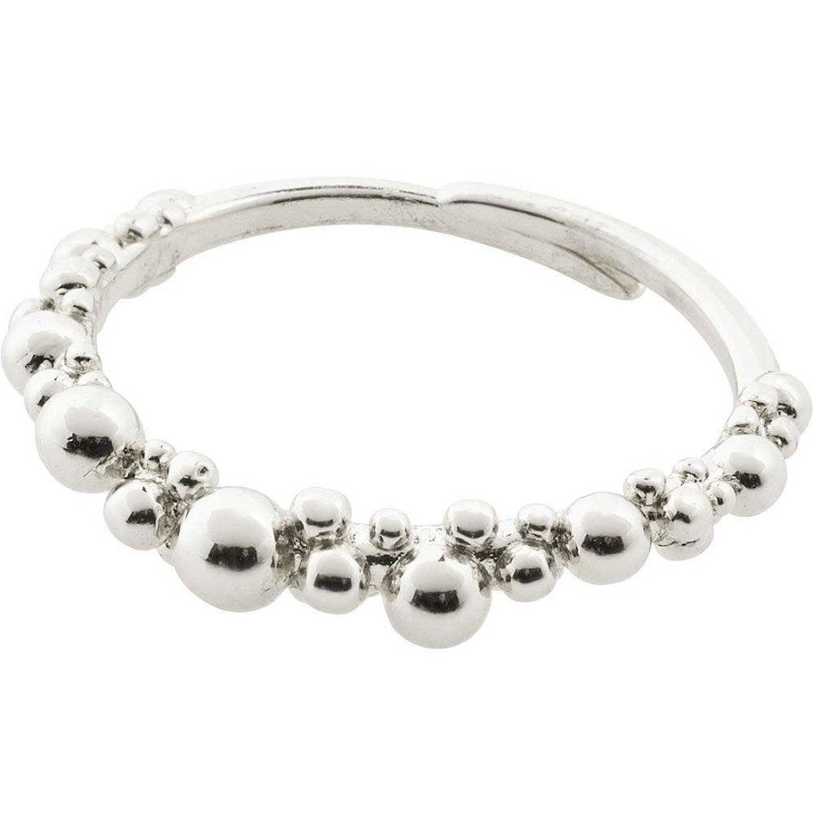 Rings Pilgrim Jewellery | Solidarity Recycled Bubbles Ring - Silver Plated