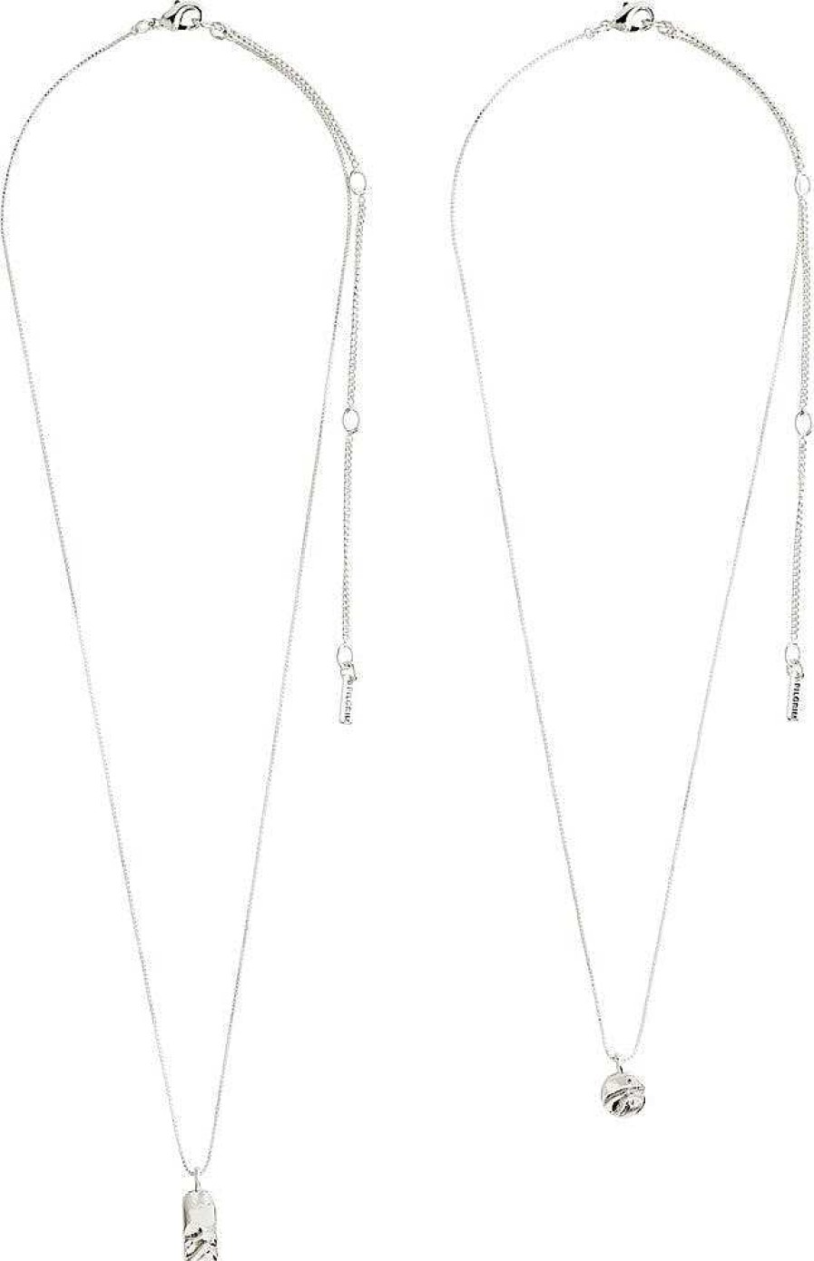 Necklaces Pilgrim Jewellery | Blink Recycled Necklace 2-In-1 - Silver Plated