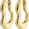 Earrings Pilgrim Jewellery | Wave Recycled Wavy Earrings - Gold Plated