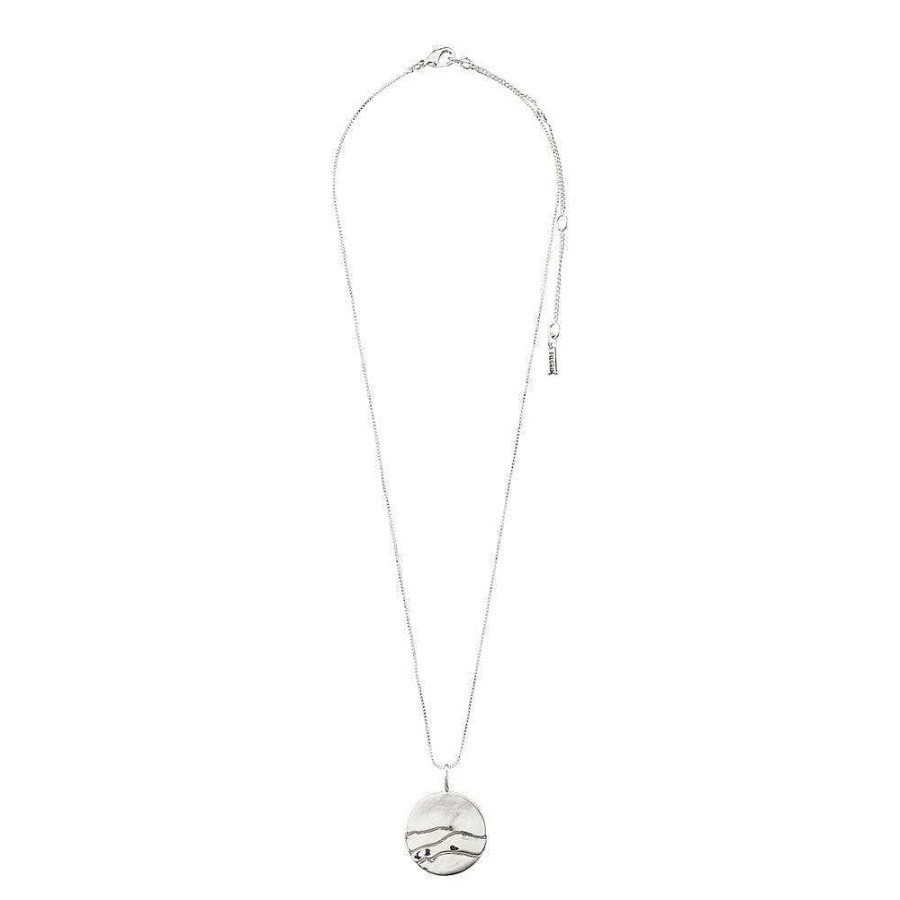 Necklaces Pilgrim Jewellery | Heat Recycled Coin Necklace - Silver Plated