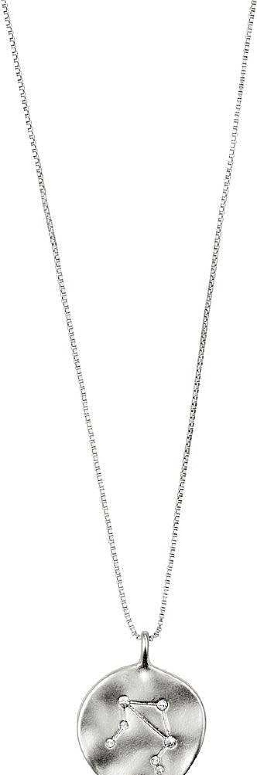 Necklaces Pilgrim Jewellery | Libra Zodiac Sign Necklace - Silver Plated - Crystal