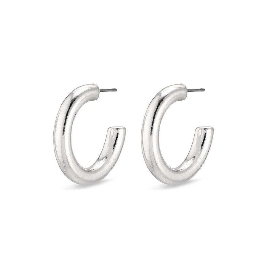 Earrings Pilgrim Jewellery | Maddie Pi Hoops - Silver Plated