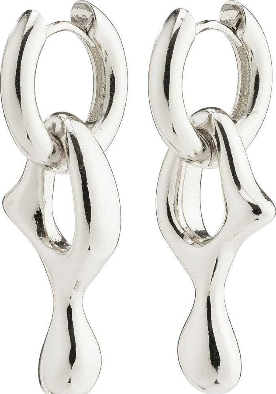 Earrings Pilgrim Jewellery | Wave Recycled Earrings - Silver Plated