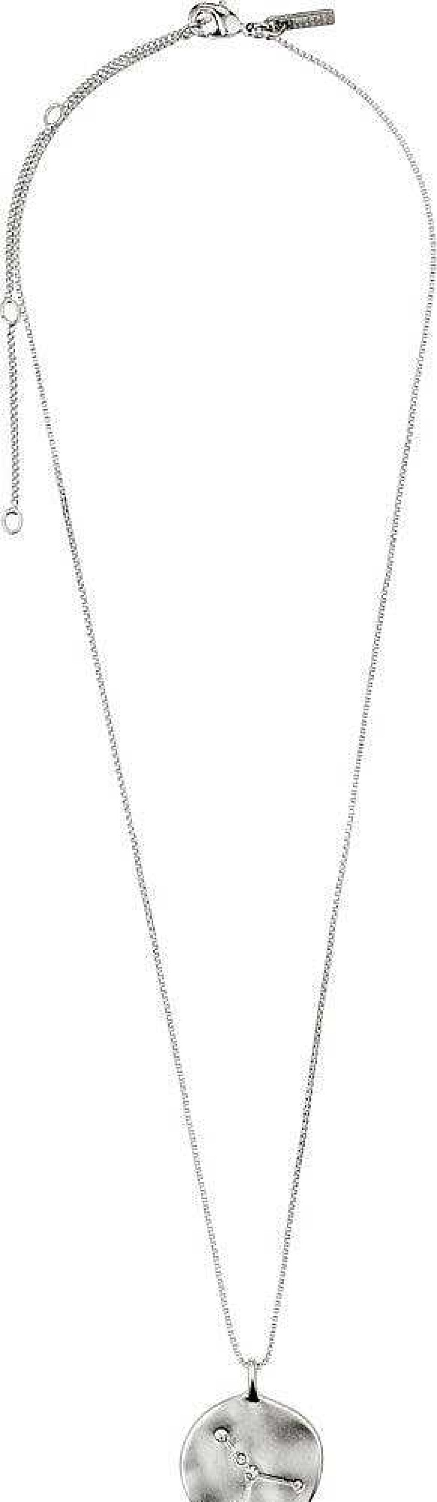 Necklaces Pilgrim Jewellery | Cancer Zodiac Sign Necklace - Silver Plated - Crystal