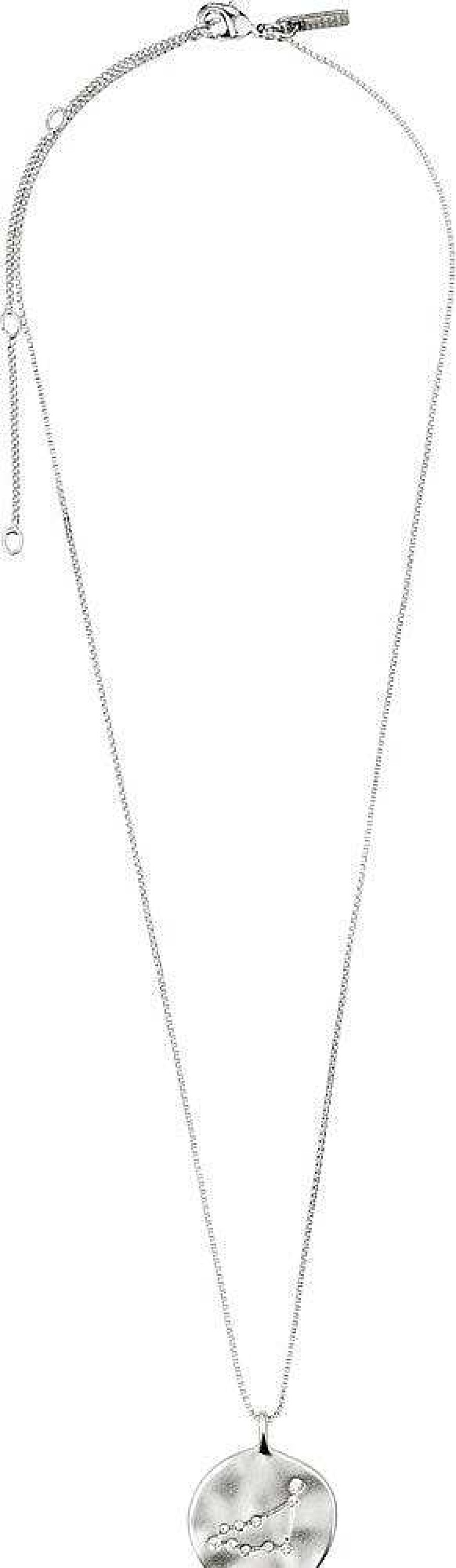 Necklaces Pilgrim Jewellery | Capricorn Zodiac Sign Necklace - Silver Plated - Crystal