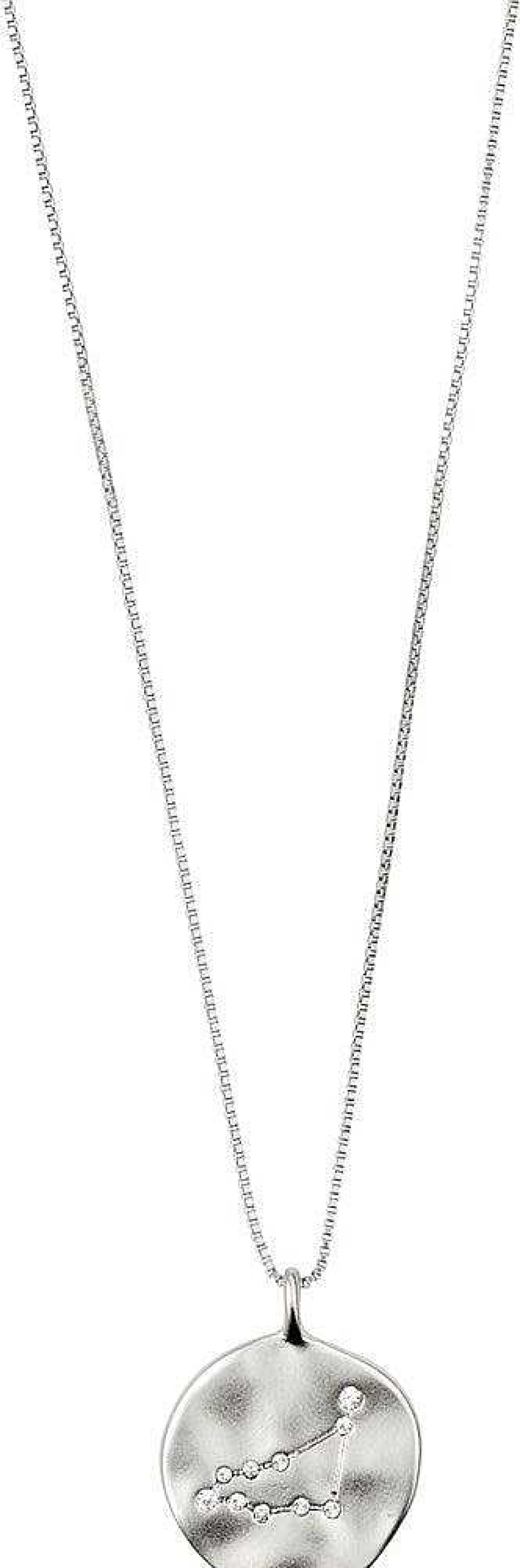 Necklaces Pilgrim Jewellery | Capricorn Zodiac Sign Necklace - Silver Plated - Crystal