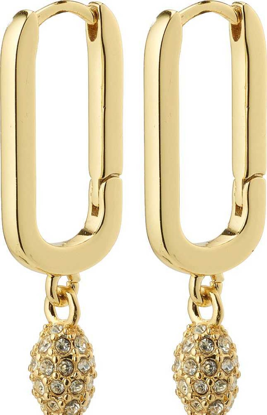 Earrings Pilgrim Jewellery | Blink Recycled Square Hoops - Gold Plated