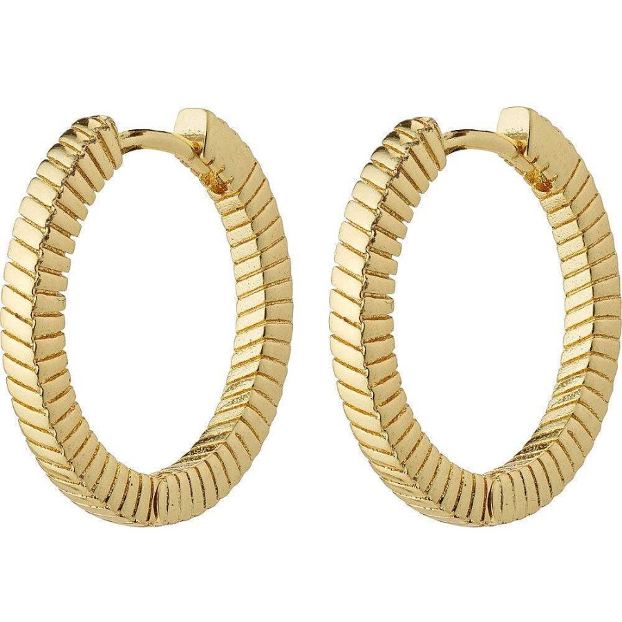 Earrings Pilgrim Jewellery | Dominique Recycled Hoop Earrings - Gold Plated