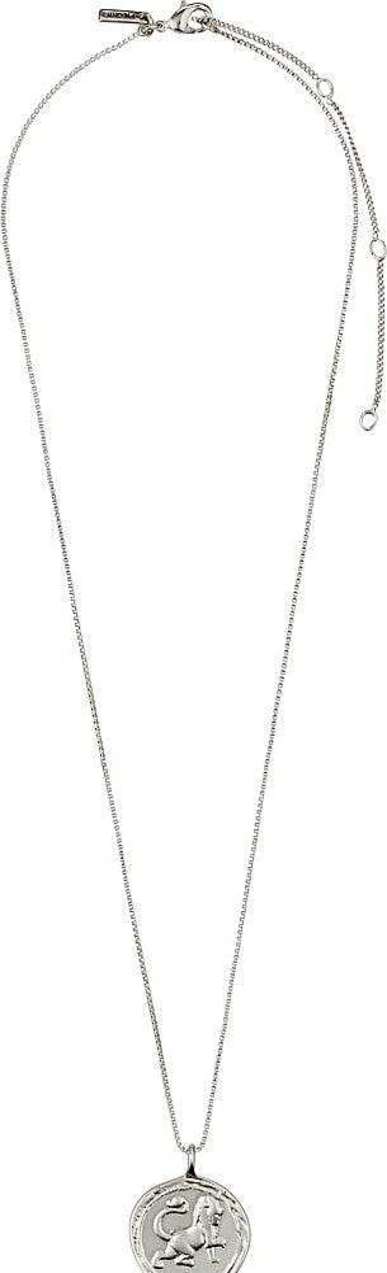 Necklaces Pilgrim Jewellery | Leo Zodiac Sign Necklace - Silver Plated - Crystal