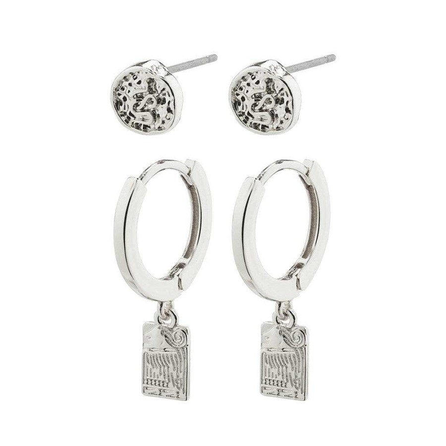 Earrings Pilgrim Jewellery | Valkyria Earrings - Silver Plated