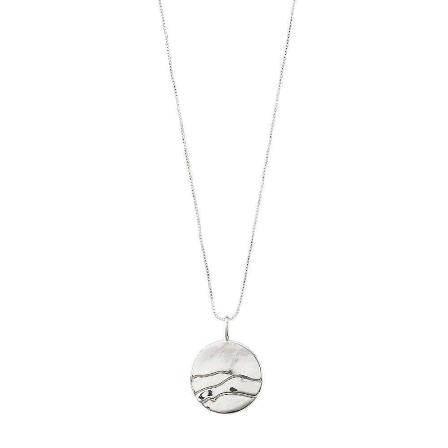 Necklaces Pilgrim Jewellery | Heat Recycled Coin Necklace - Silver Plated