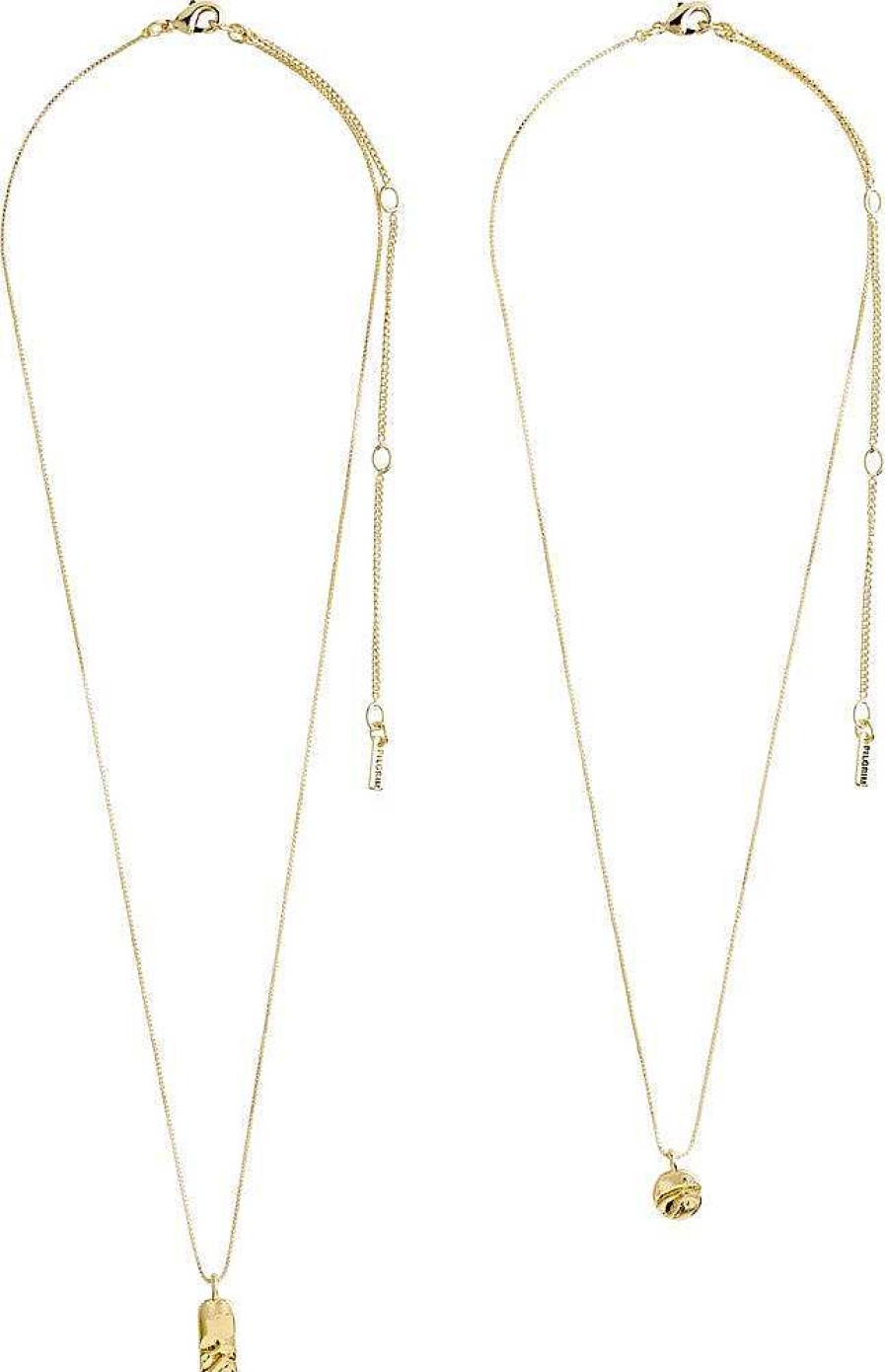 Necklaces Pilgrim Jewellery | Blink Recycled Necklace 2-In-1 - Gold Plated