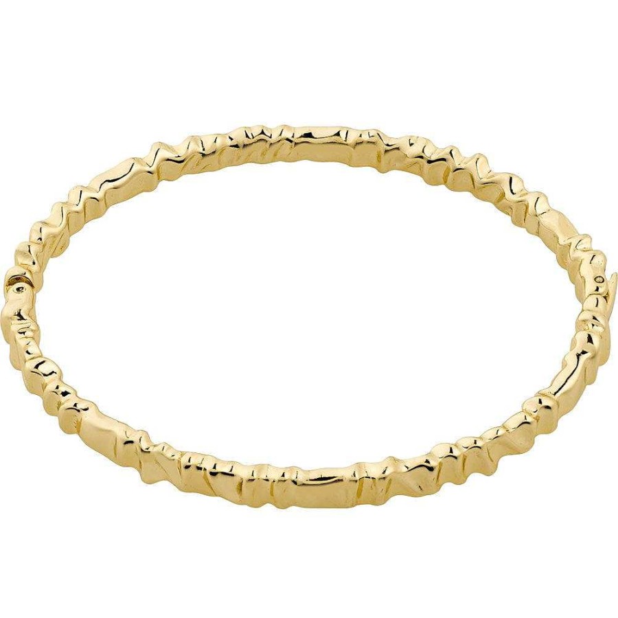 Bracelets Pilgrim Jewellery | Kindness Wavy Bangle Bracelet - Gold Plated