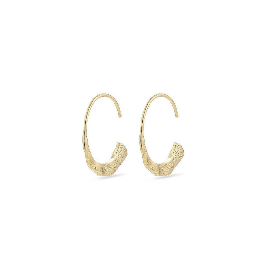 Earrings Pilgrim Jewellery | Valkyria Pi Hoops - Gold Plated