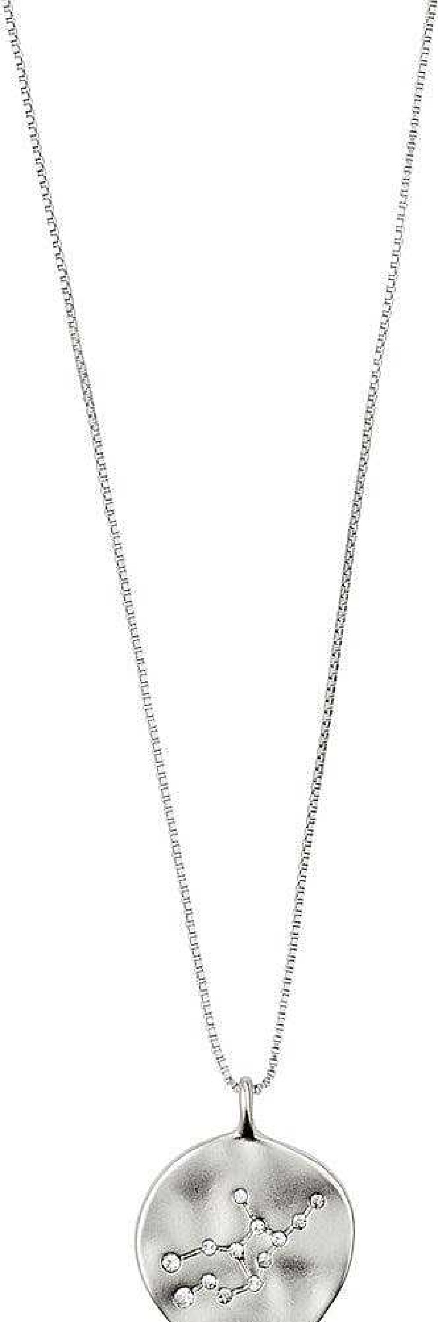 Necklaces Pilgrim Jewellery | Virgo Zodiac Sign Necklace - Silver Plated - Crystal