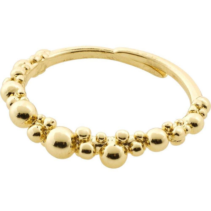 Rings Pilgrim Jewellery | Solidarity Recycled Bubbles Ring - Gold Plated