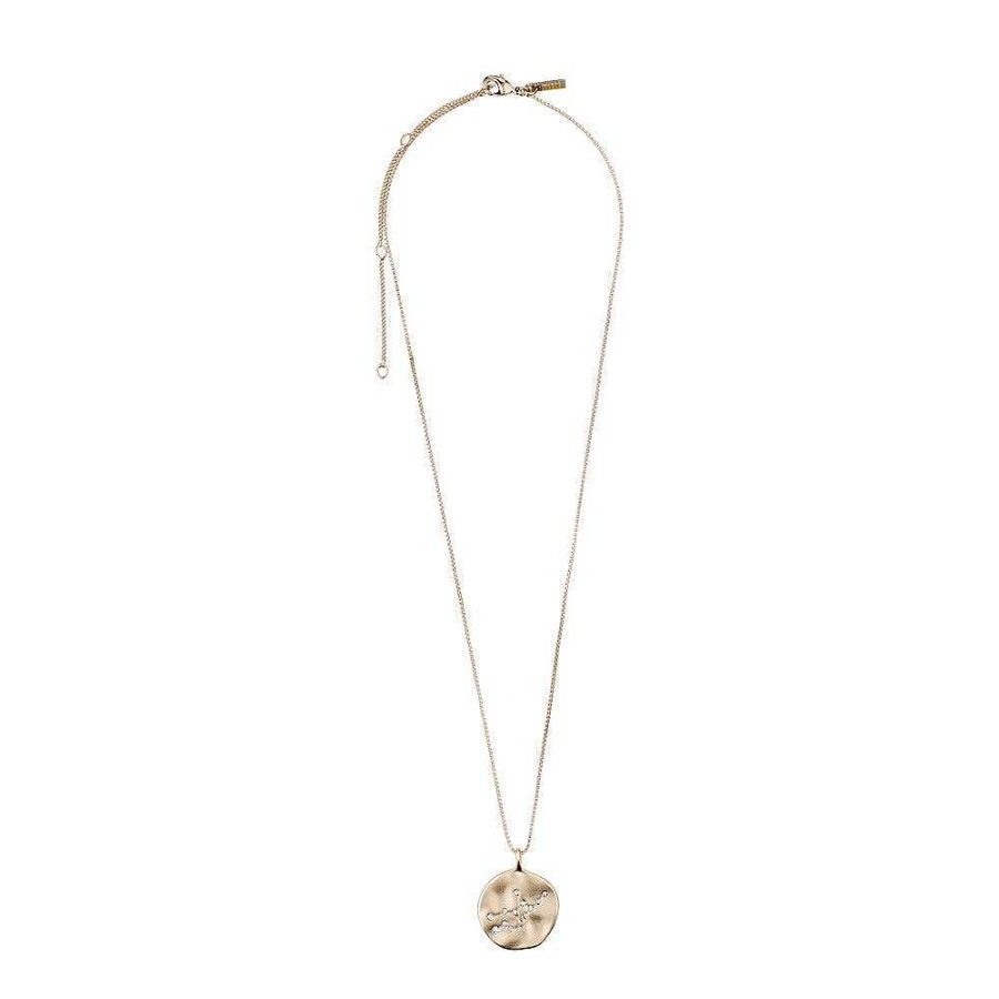 Necklaces Pilgrim Jewellery | Virgo Zodiac Sign Necklace - Gold Plated - Crystal