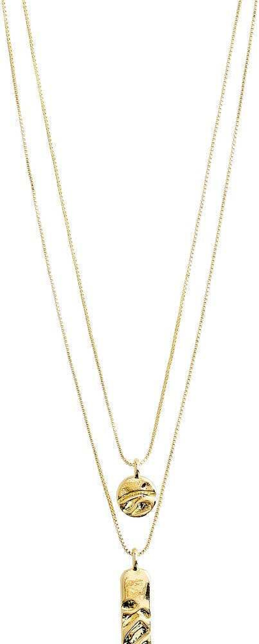 Necklaces Pilgrim Jewellery | Blink Recycled Necklace 2-In-1 - Gold Plated