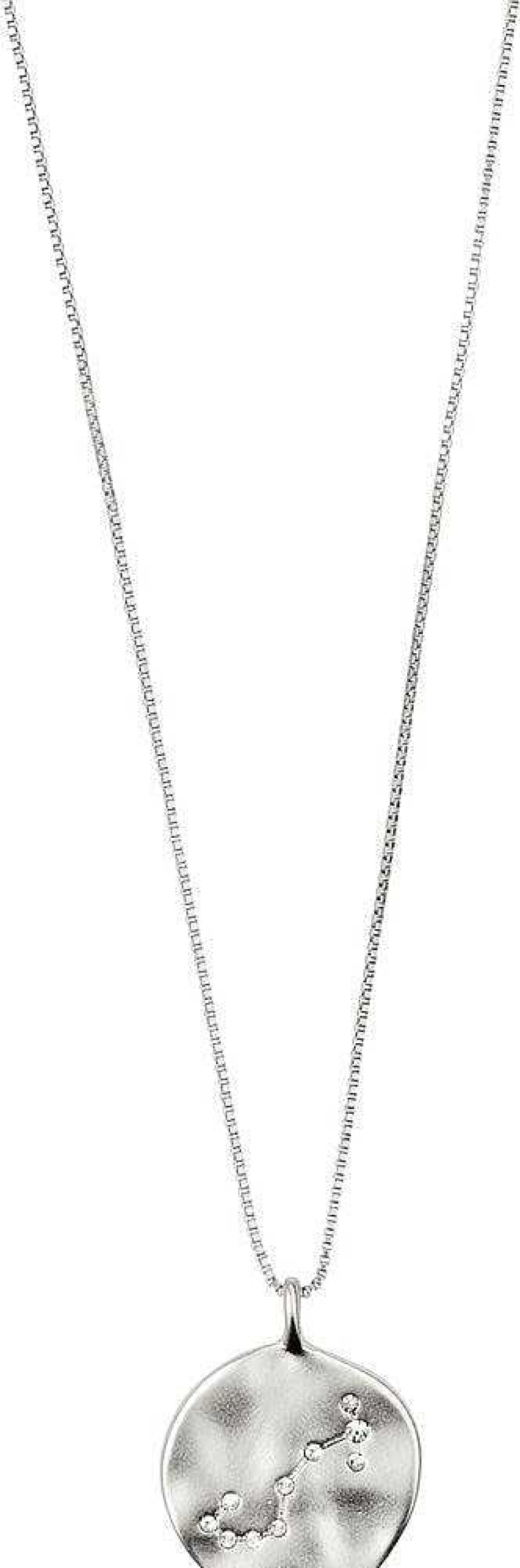 Necklaces Pilgrim Jewellery | Scorpio Zodiac Sign Necklace - Silver Plated - Crystal