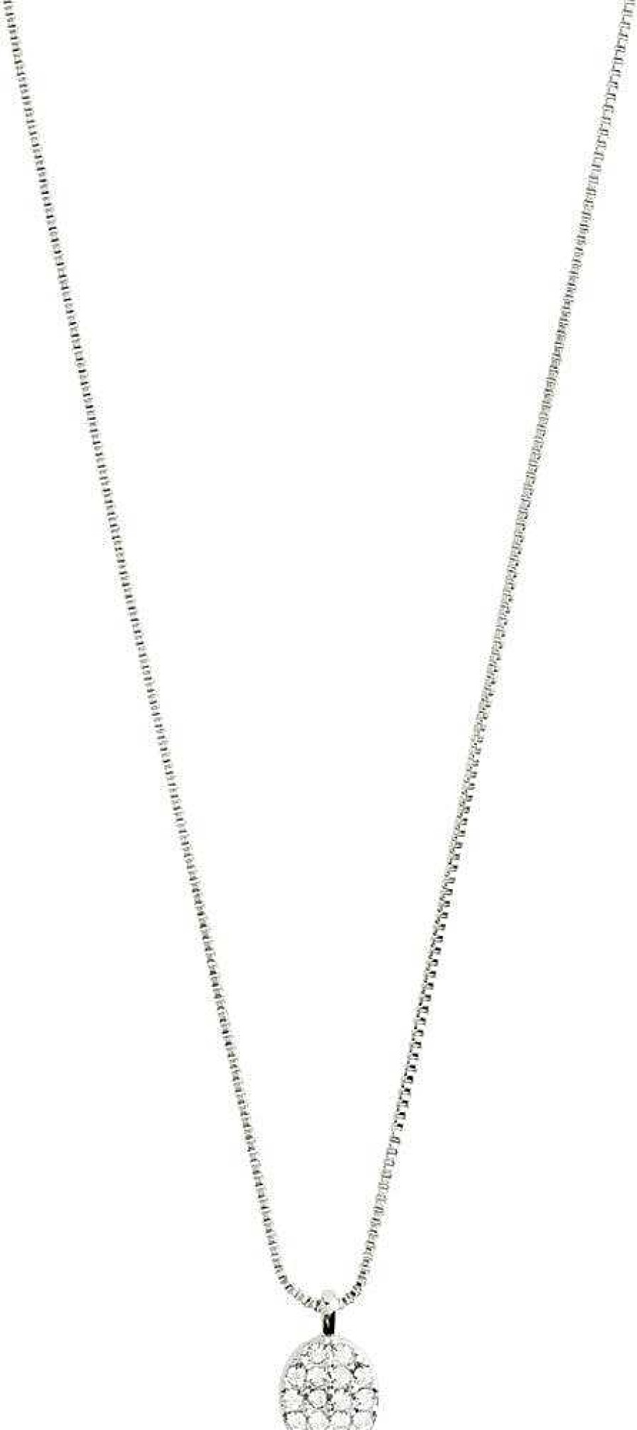 Necklaces Pilgrim Jewellery | Beat Recycled Crystal Coin Necklace - Silver Plated