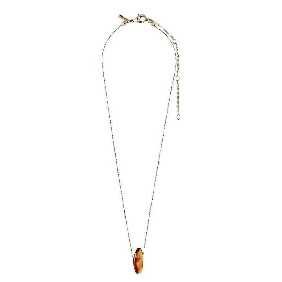 Necklaces Pilgrim Jewellery | Chakra Necklace - Gold Plated - Sacral - Carnelian