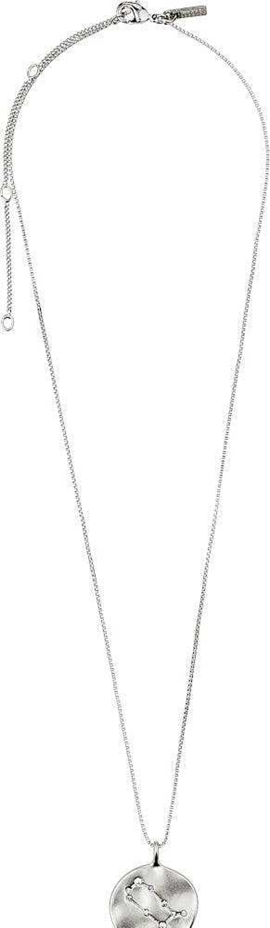 Necklaces Pilgrim Jewellery | Gemini Zodiac Sign Necklace - Silver Plated - Crystal