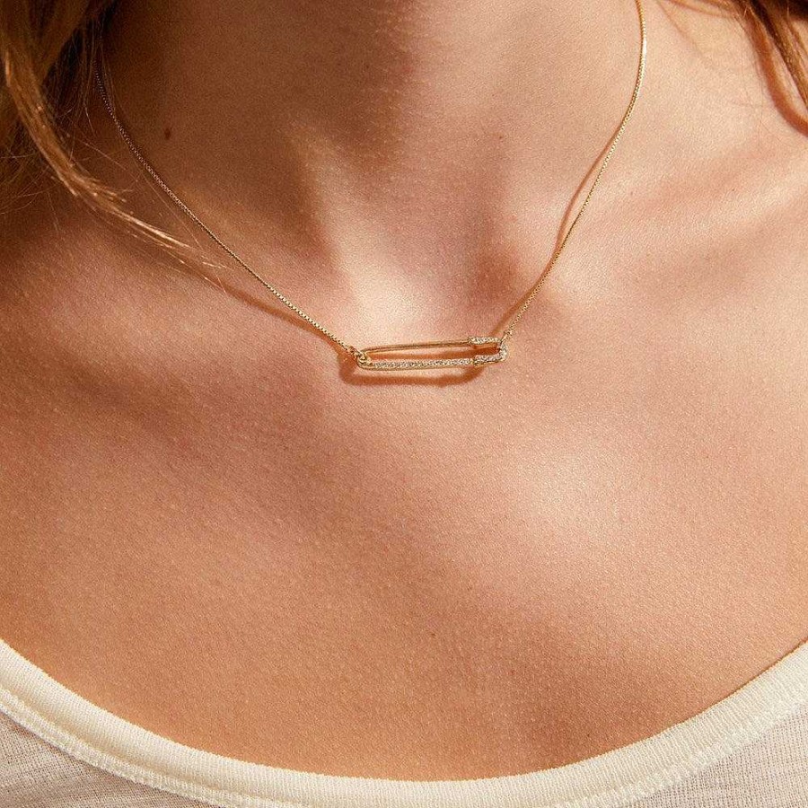 Necklaces Pilgrim Jewellery | Hanna Sch Nberg X Pilgrim Recycled Necklace - Gold Plated