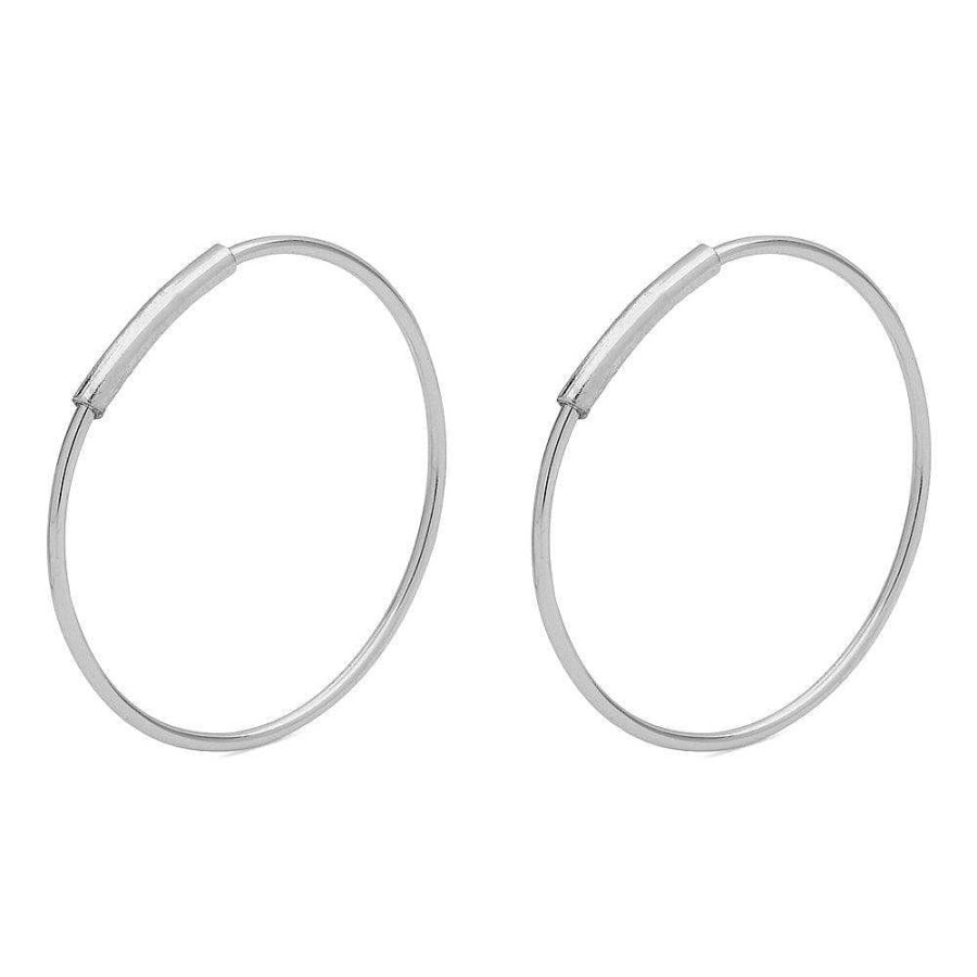 Earrings Pilgrim Jewellery | Raquel Pi Hoops - Silver Plated 18Mm