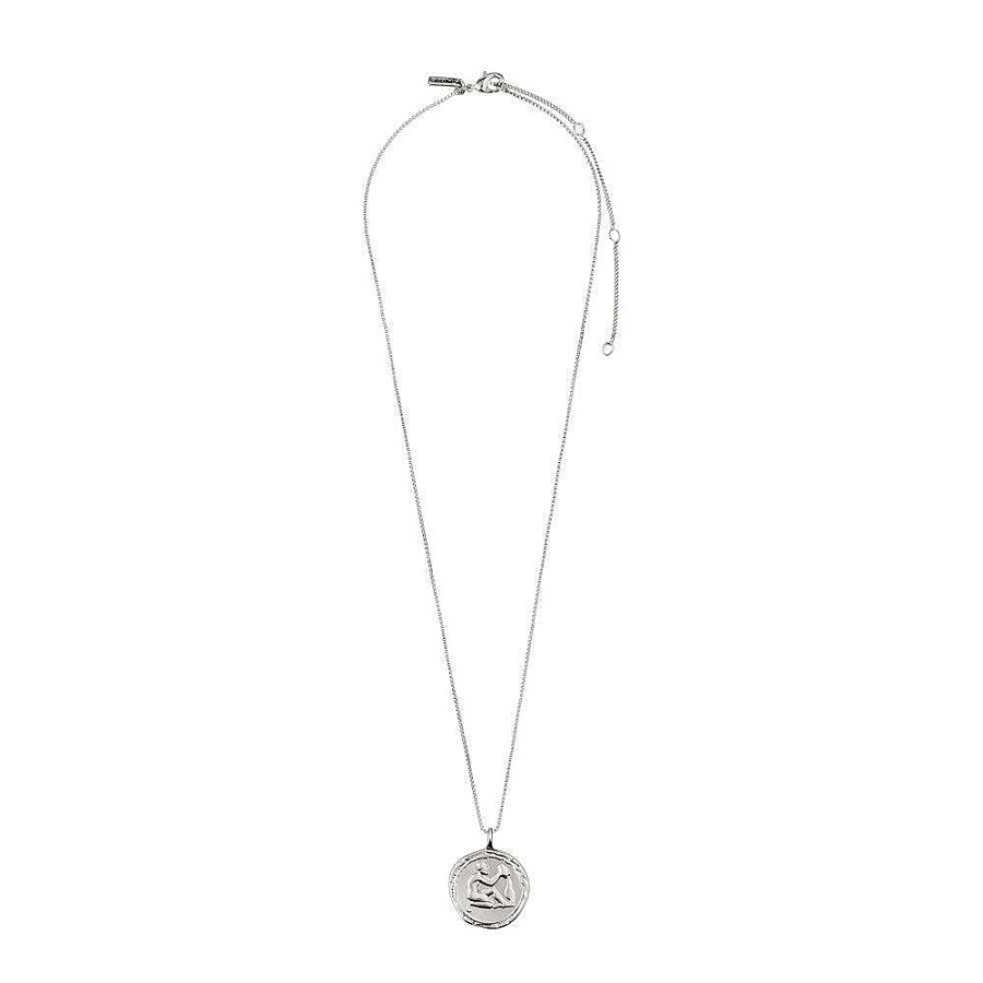 Necklaces Pilgrim Jewellery | Aquarius Zodiac Sign Necklace - Silver Plated - Crystal