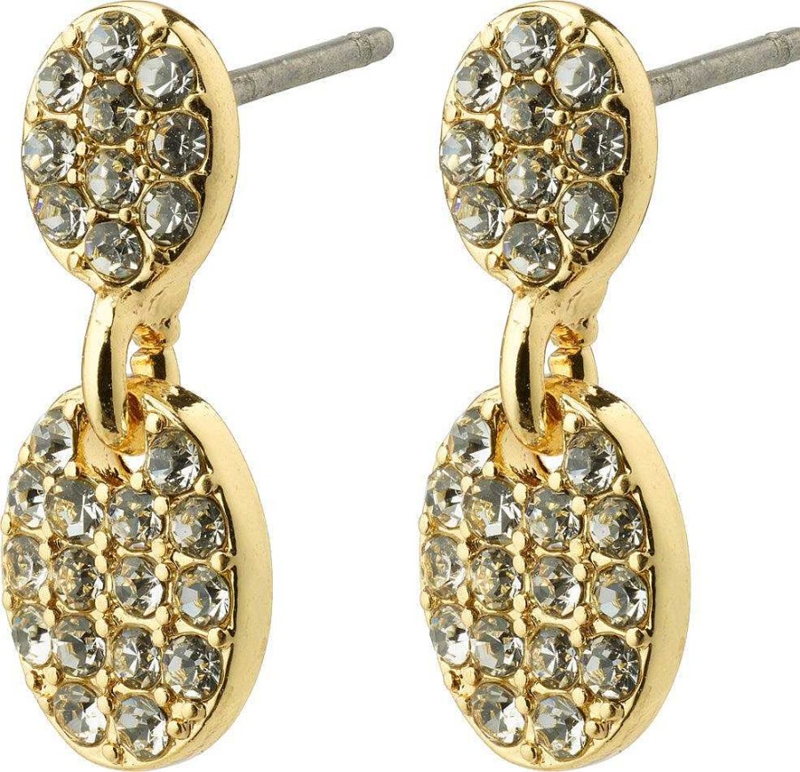 Earrings Pilgrim Jewellery | Beat Recycled Crystal Earrings - Gold Plated