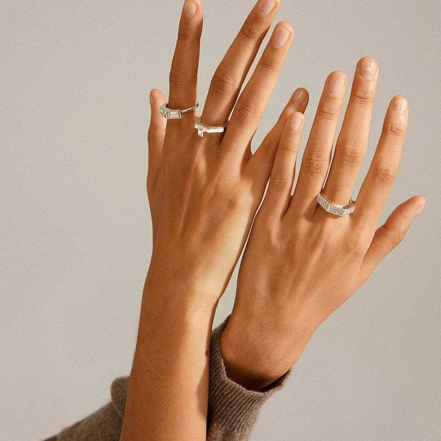 Rings Pilgrim Jewellery | Hanna Sch Nberg X Pilgrim Recycled Rings - Silver Plated